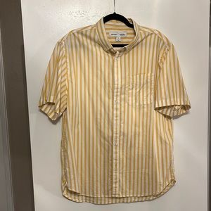 Mens Old Navy Slim Fit Built-In Flex XL Short-Sleeve Button Down Shirt